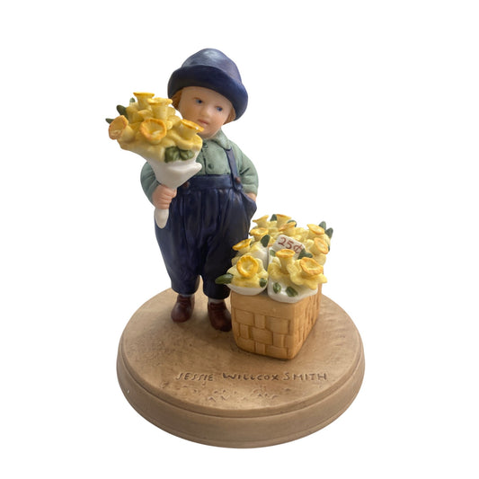 1986 Jessie Willcox Smith Springtime Figurine Handpainted Fine Porcelain Good Housekeeping Avon Collection
