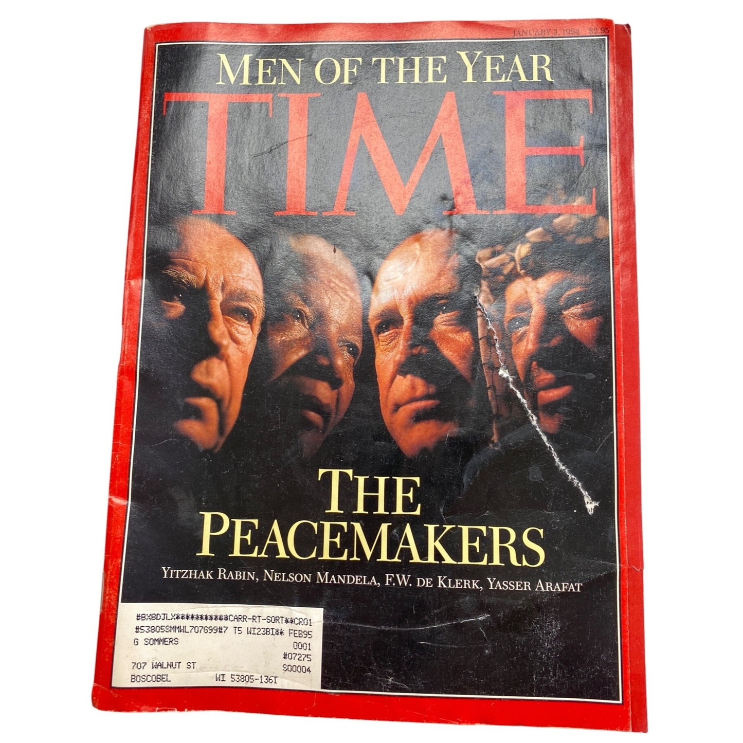 Vintage 1993 Time Magazine Men of the Mandela
