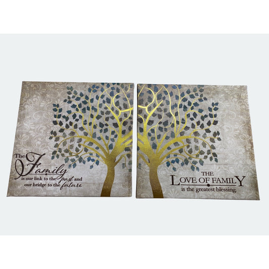 Family Tree Canvas Wall Art Set Of 2