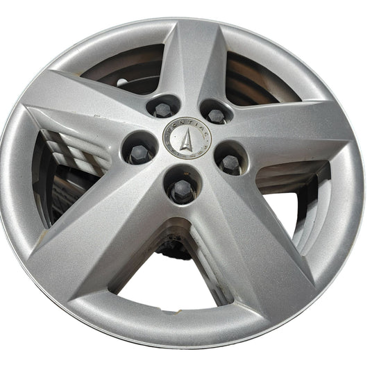 Pontiac 16" Silver Plastic Wheel Hub Caps Two