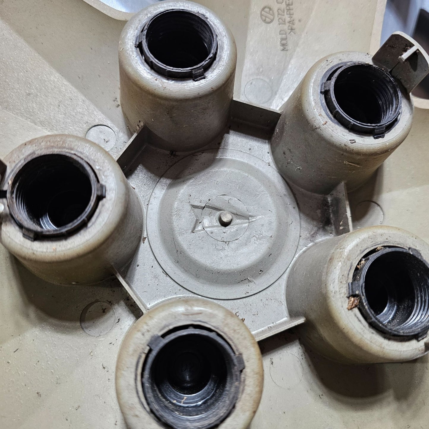 Pontiac 16" Silver Plastic Wheel Hub Caps Two