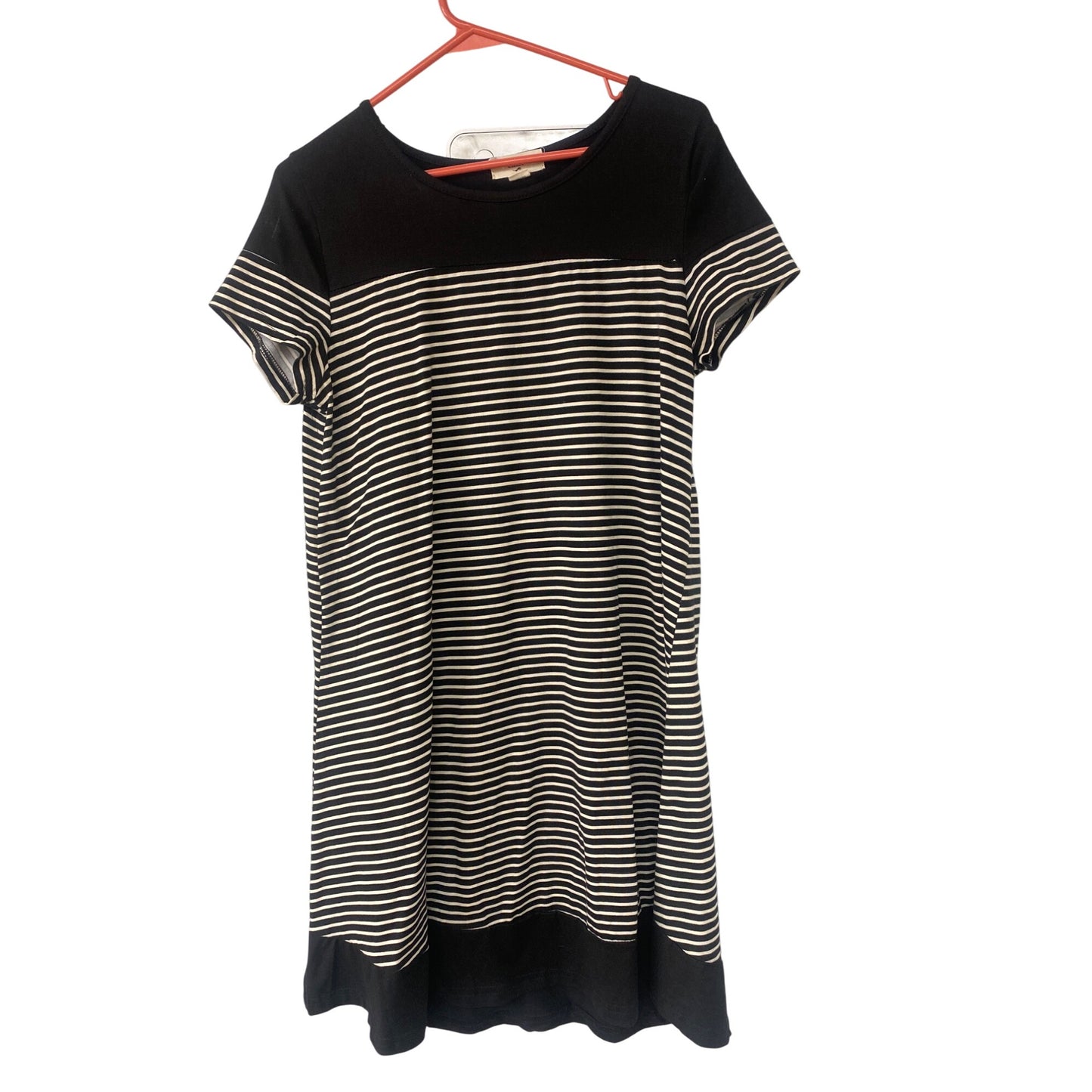 Exist Black & White Striped Womens Dress L