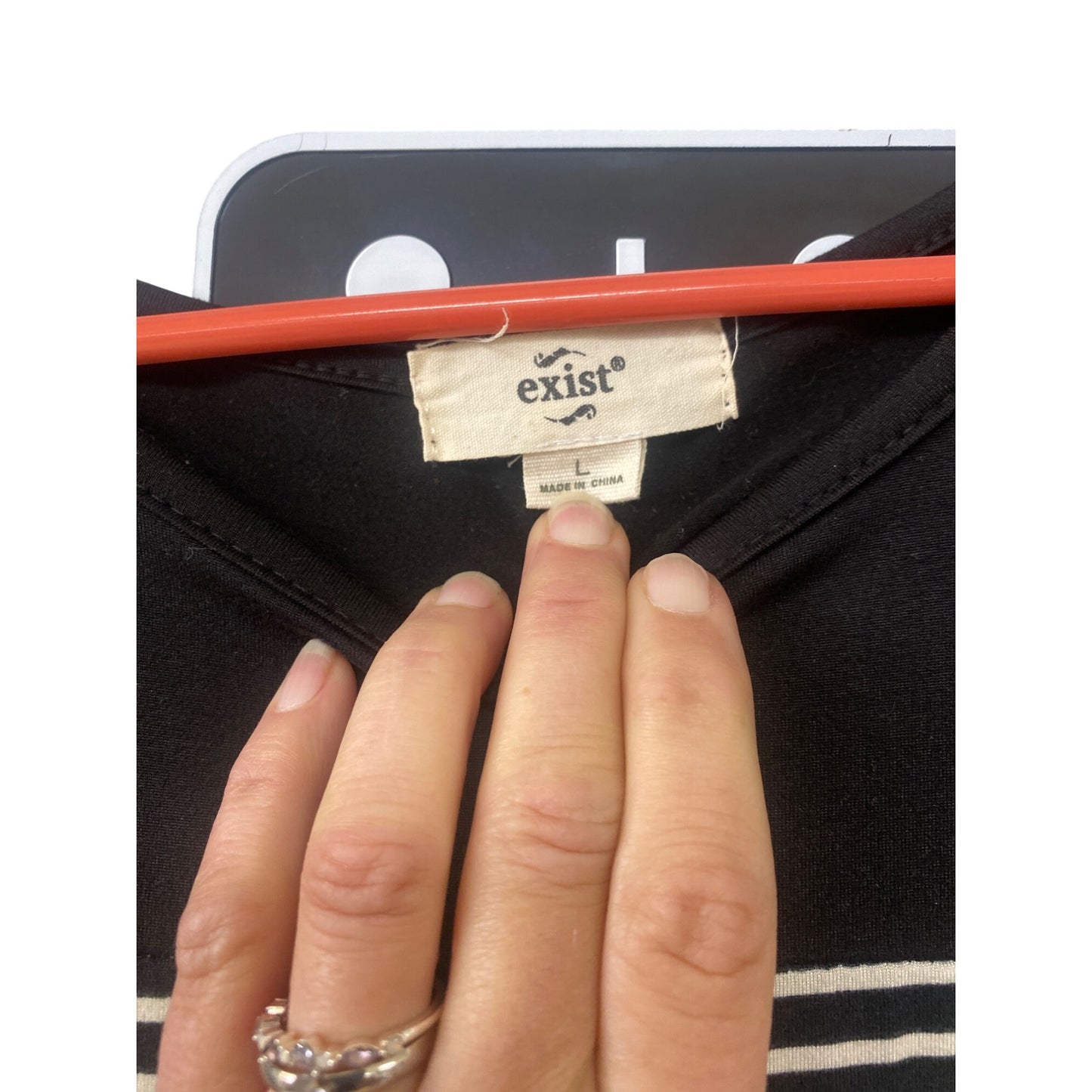 Exist Black & White Striped Womens Dress L