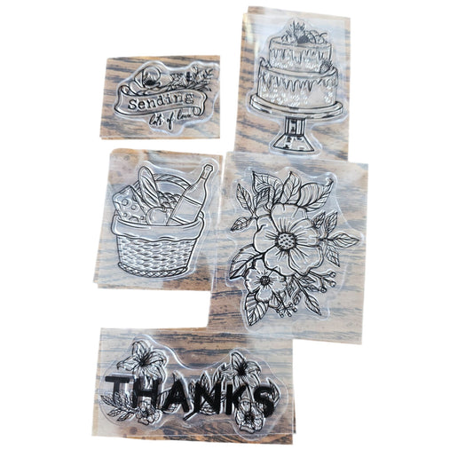 Sending Love Cake Picnic Basket Flowers Thanks