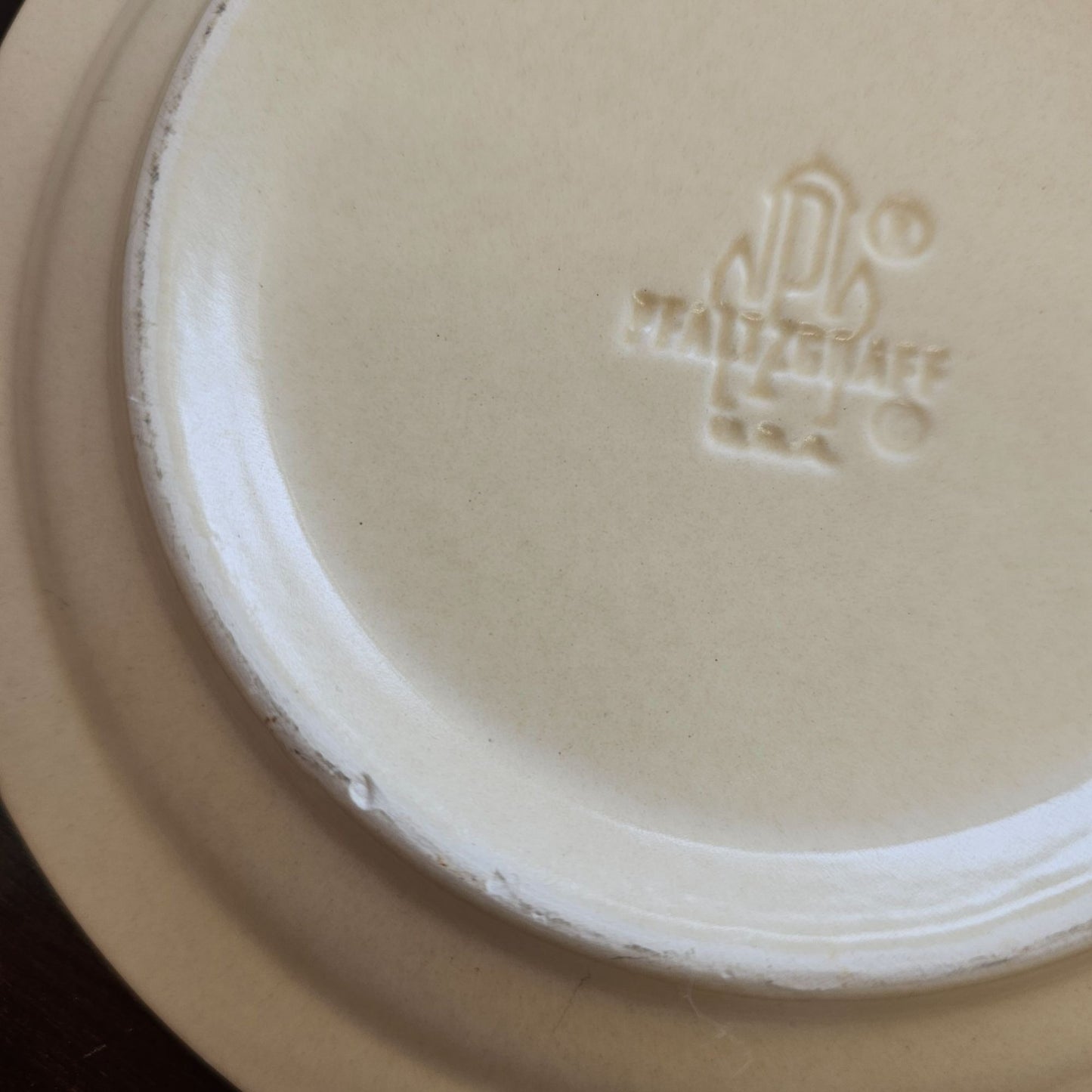 Vintage Pfaltzgraff Brown Floral Stoneware Salad Plates 7" Set of 2 USA