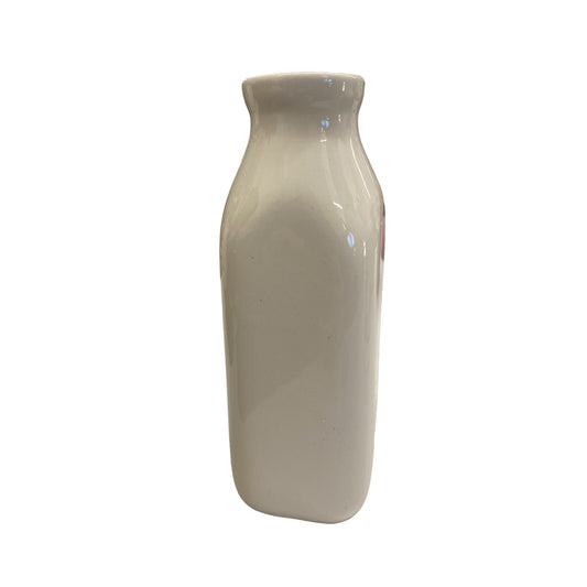 Ceramic White Milk Bottle Vase