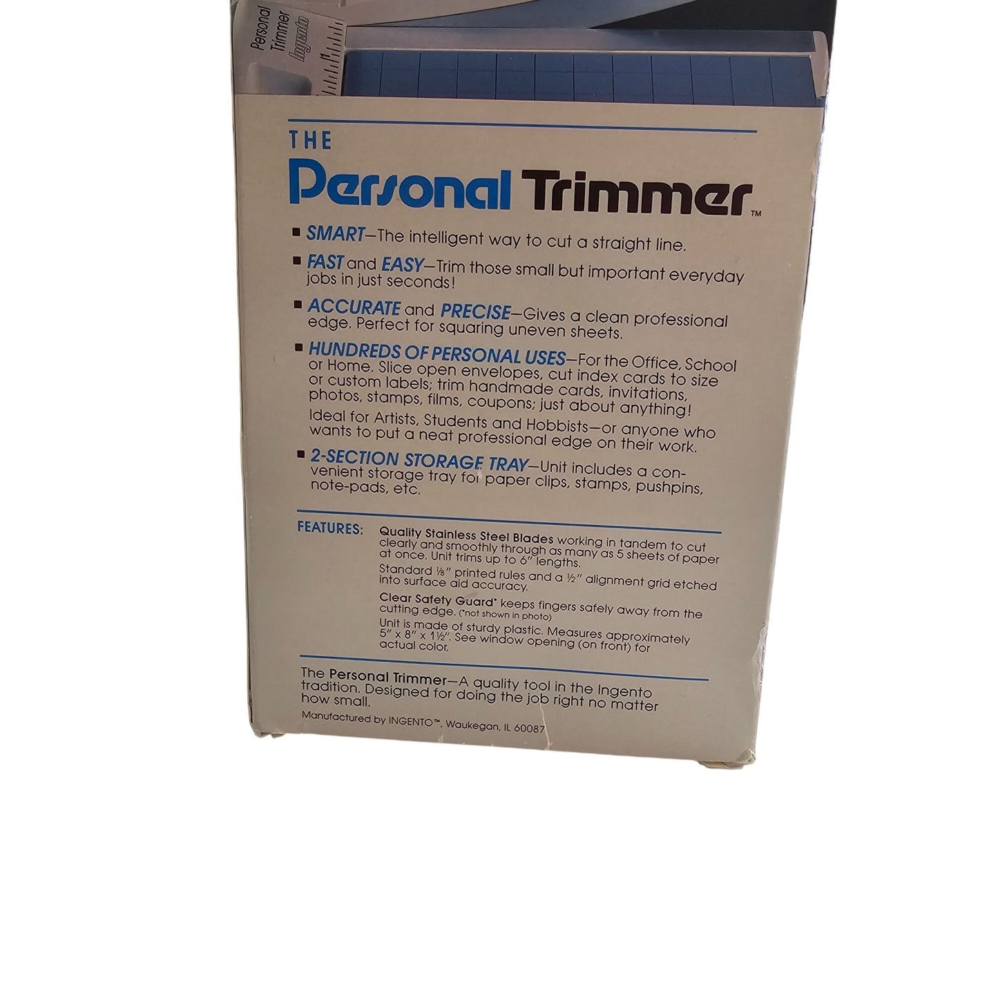 Ingento Personal Trimmer With Storage Trays & Box