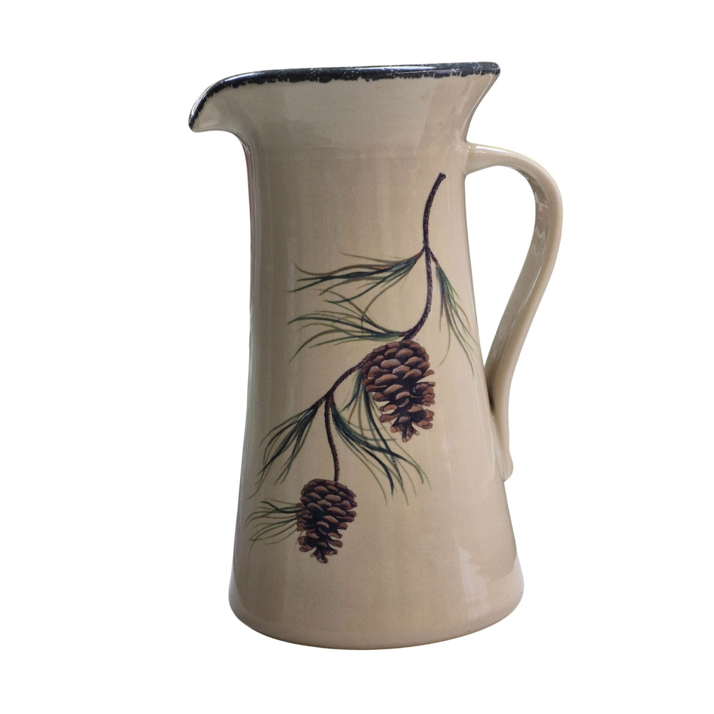 Home & Garden Party Northwoods Pinecone Stoneware Pitcher