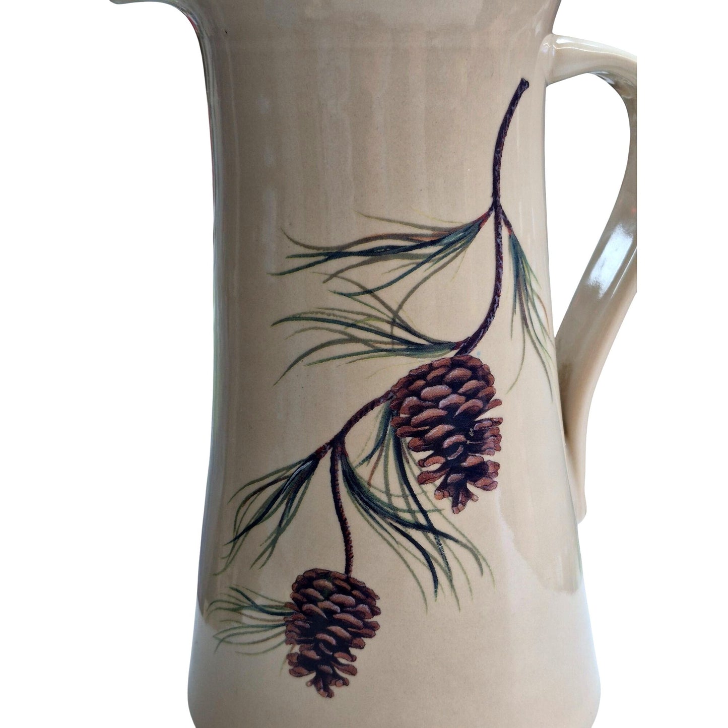Home & Garden Party Northwoods Pinecone Stoneware Pitcher
