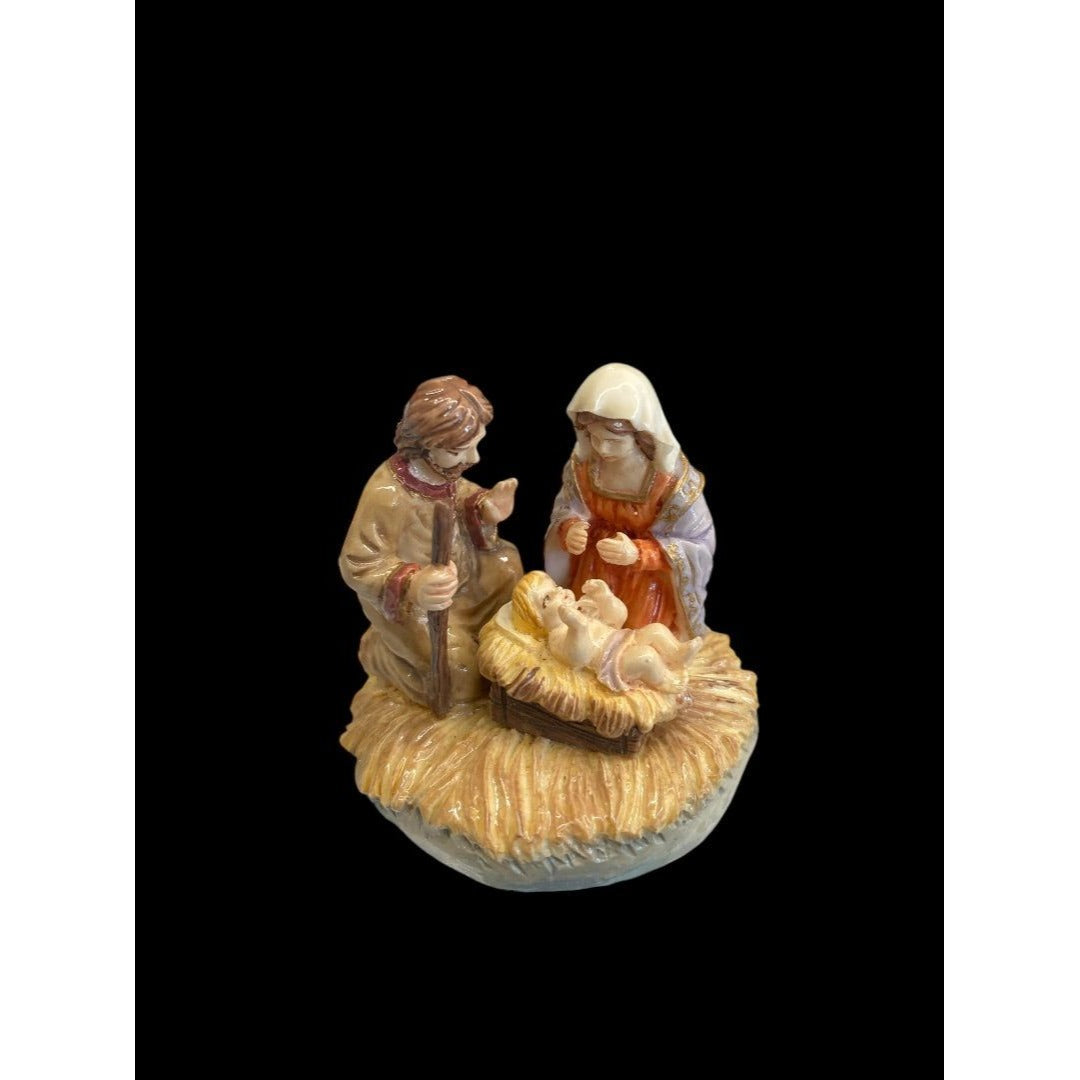 Vintage Lefton Holy Family Miniature Nativity Scene 1991