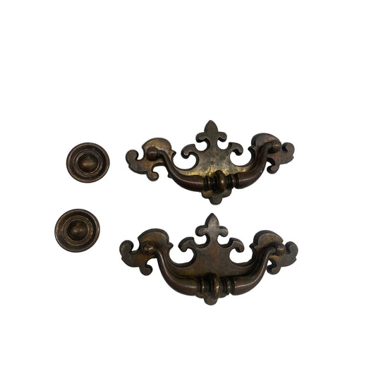 Antique Brass Drawer Handle & Knob Set