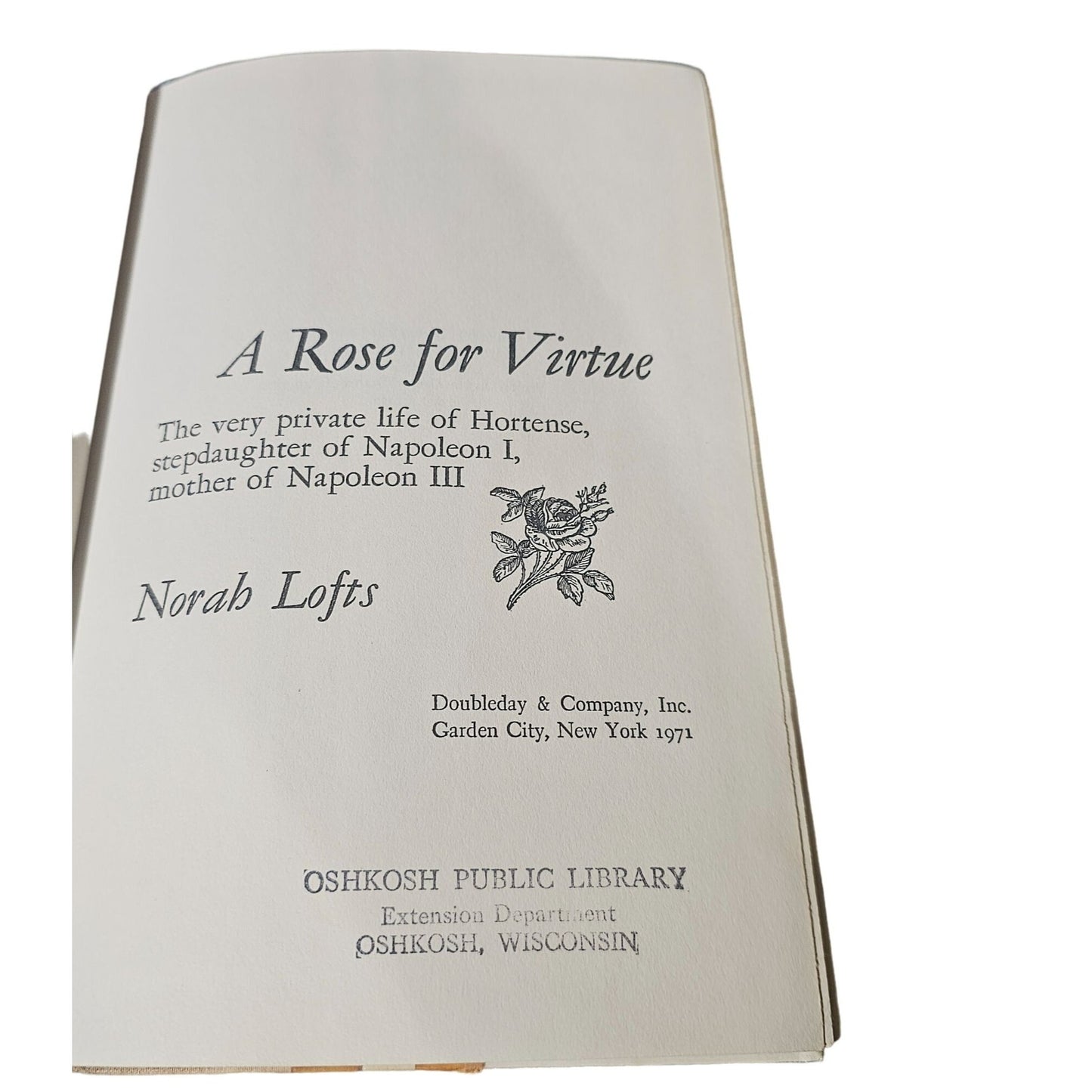 A Rose For Virtue By Norah Lofts 1971 First Edition Historical Fiction Novel Hardback