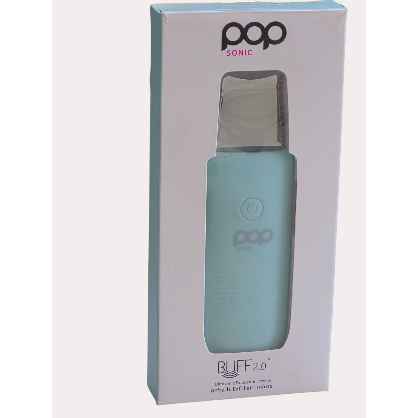 Pop Sonic Buff 2.0 Ultrasonic Exfoliation Device  Refresh Exfoliate & Infuse  Compact Design With 3 Modes  Energy Efficient