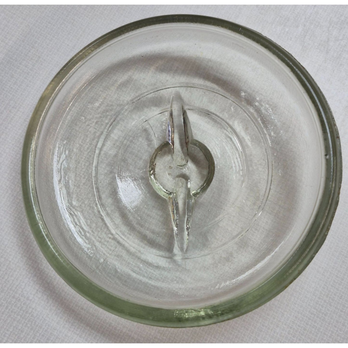 Vintage Drey Quart Clear Glass Jar, Wire Bale Lid 1920s Improved Ever Seal