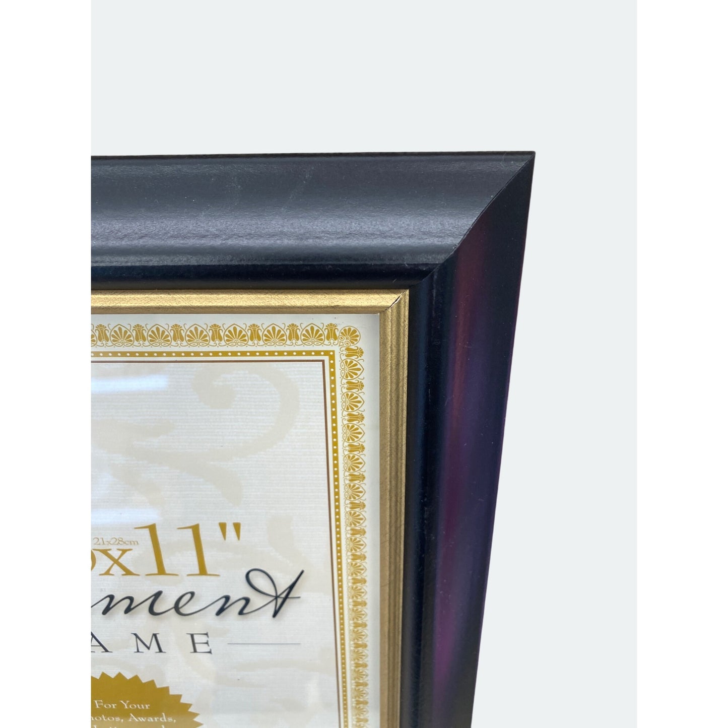 8.5x11" Black & Gold Document Frame