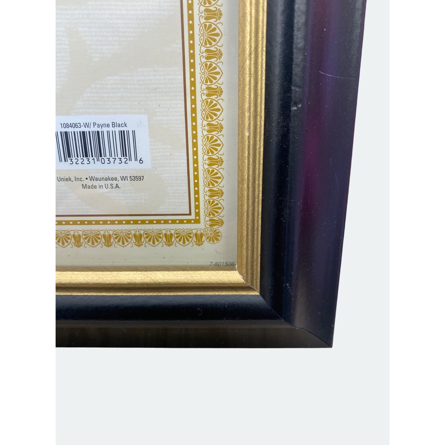 8.5x11" Black & Gold Document Frame