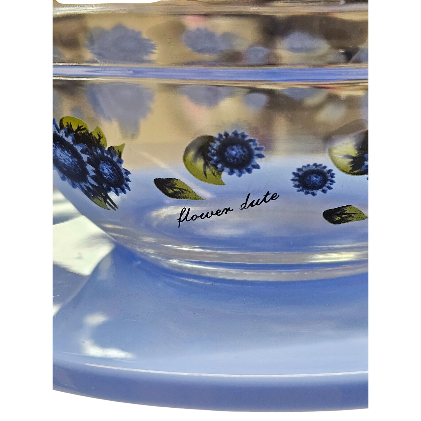 Flower Dute Blue Nesting Bowls