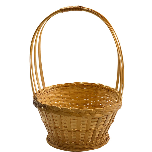 Woven Natural Bamboo Basket