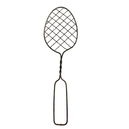 Vintage Metal Egg Beater Handcrafted Twisted Wire Handle Kitchen Tool Rustic Decor
