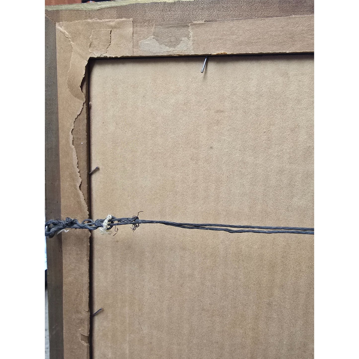 Antique Framed Portrait Young Child With Apple In Gold Gilded Ornate Frame 16"x20" Under Glass