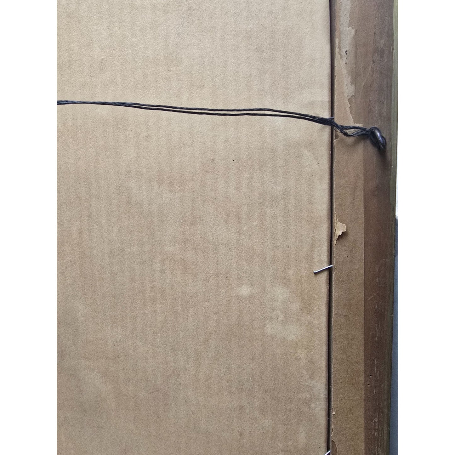 Antique Framed Portrait Young Child With Apple In Gold Gilded Ornate Frame 16"x20" Under Glass