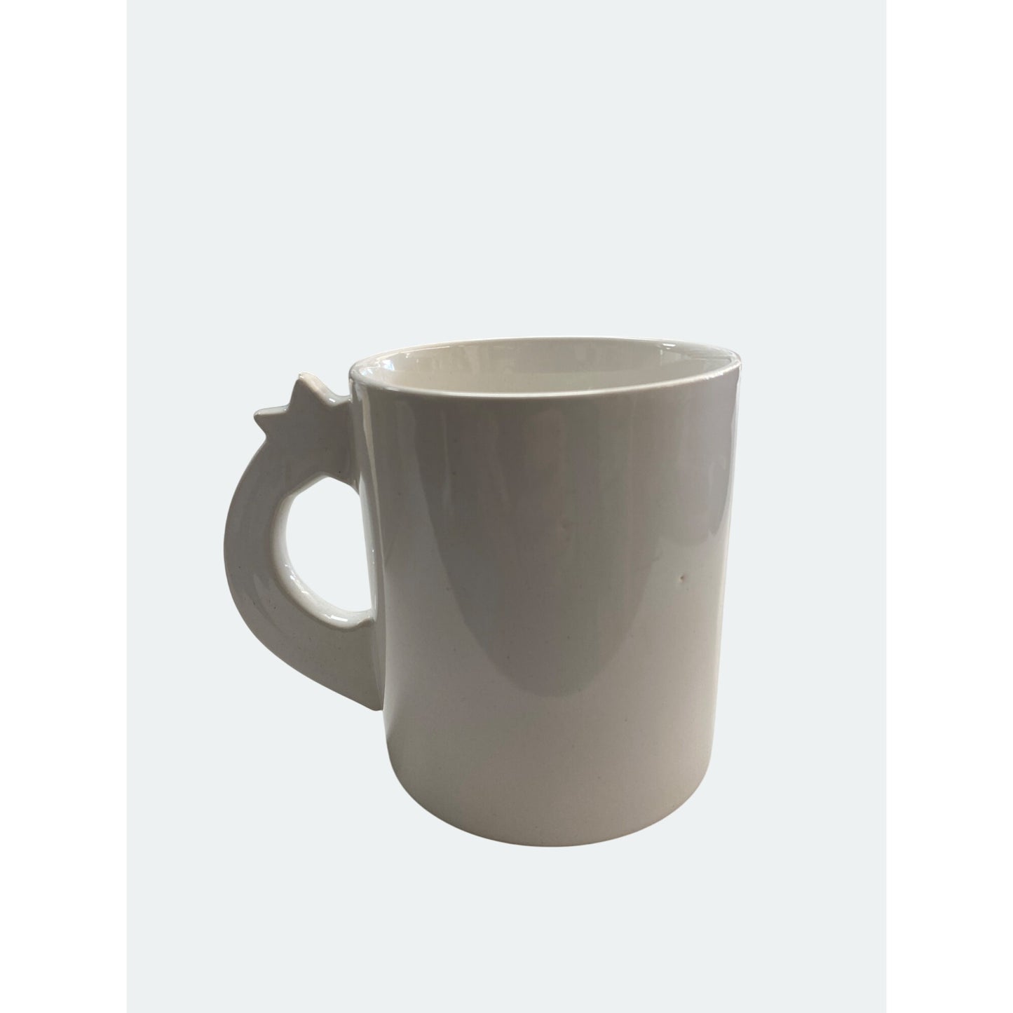 I Love My Grandpa Ceramic Mug With Star Handle - White With Heart Embroidery Design - 10 Oz - Gift For Grandparents