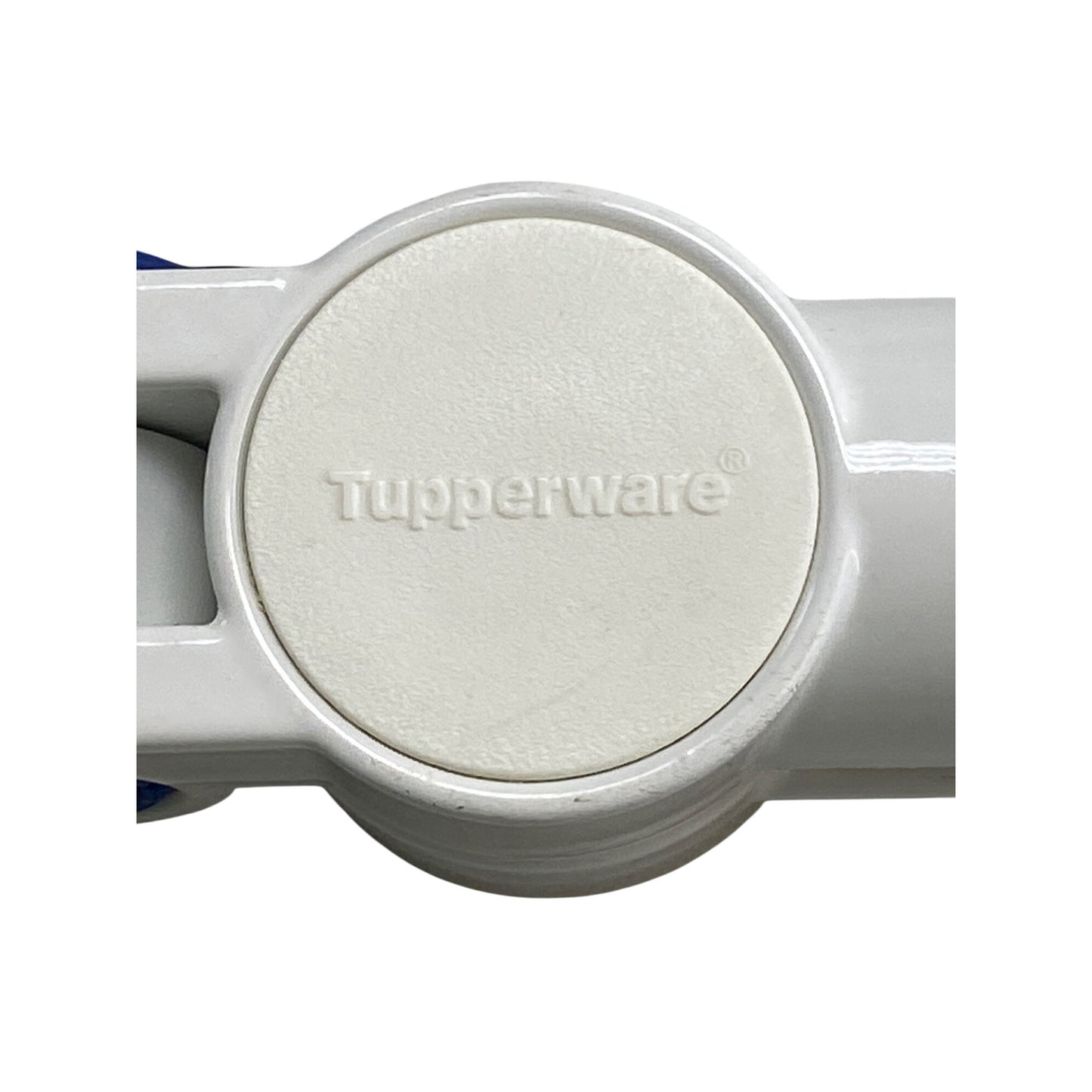 Tupperware White & Blue Garlic Press
