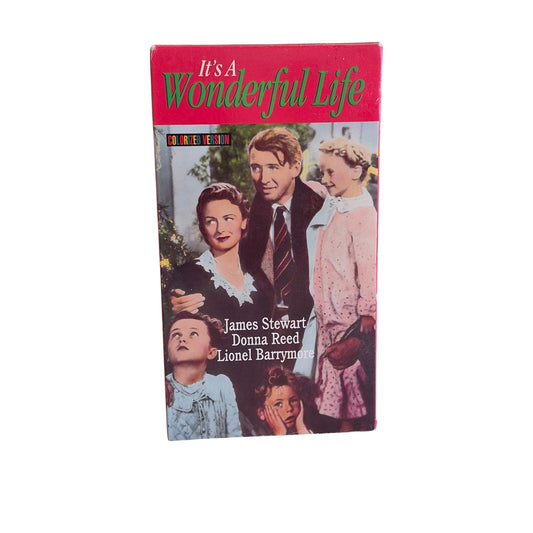 Its A Wonderful Life VHS Tape Colorized Version Stewart Reed & Barrymore