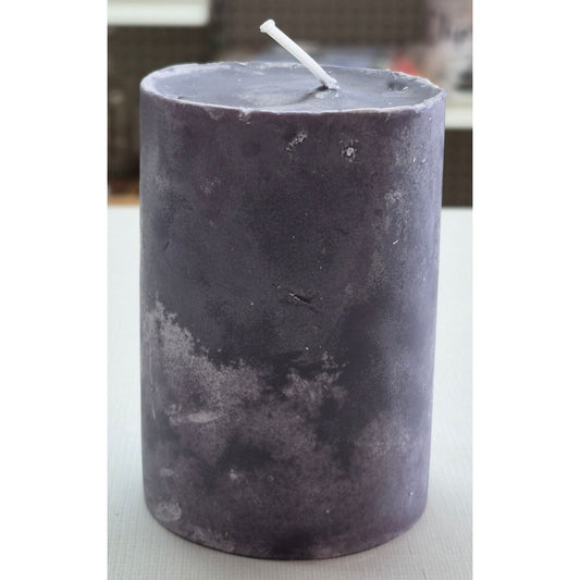 Large Purple Rustic Pillar Candle Handmade Scented Home Decor