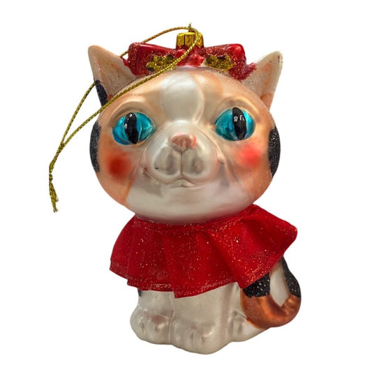 Calico Cat Christmas Ornament
