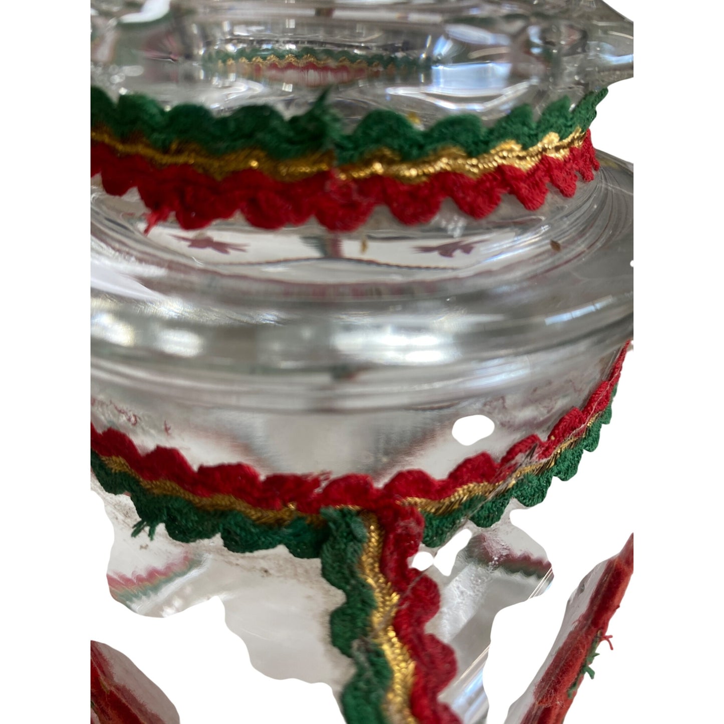 Glass Holiday Jar Poinsettias
