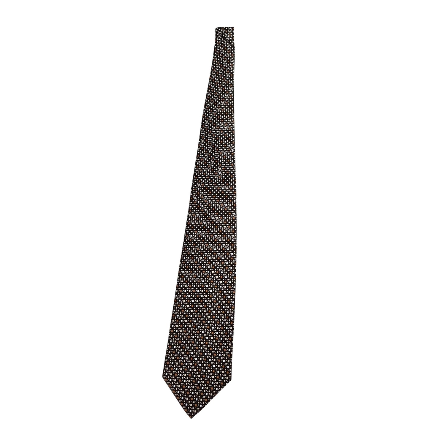 Oleg Cassini Mens Silk Tie Geometric Pattern