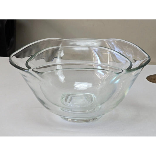 Mid‑Century Clear Glass Console Bowls  - SET 2
