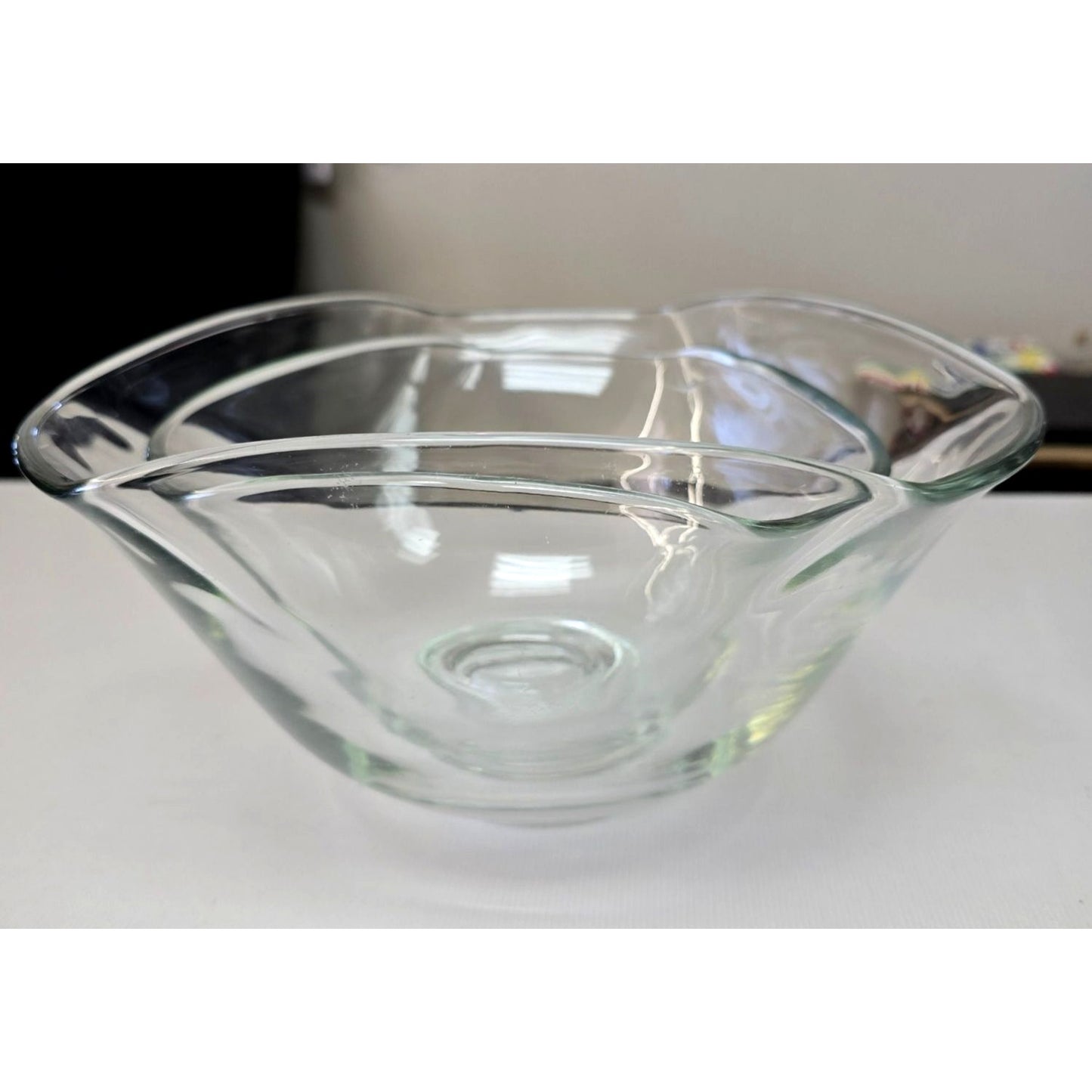 Mid‑Century Clear Glass Console Bowls  - SET 2