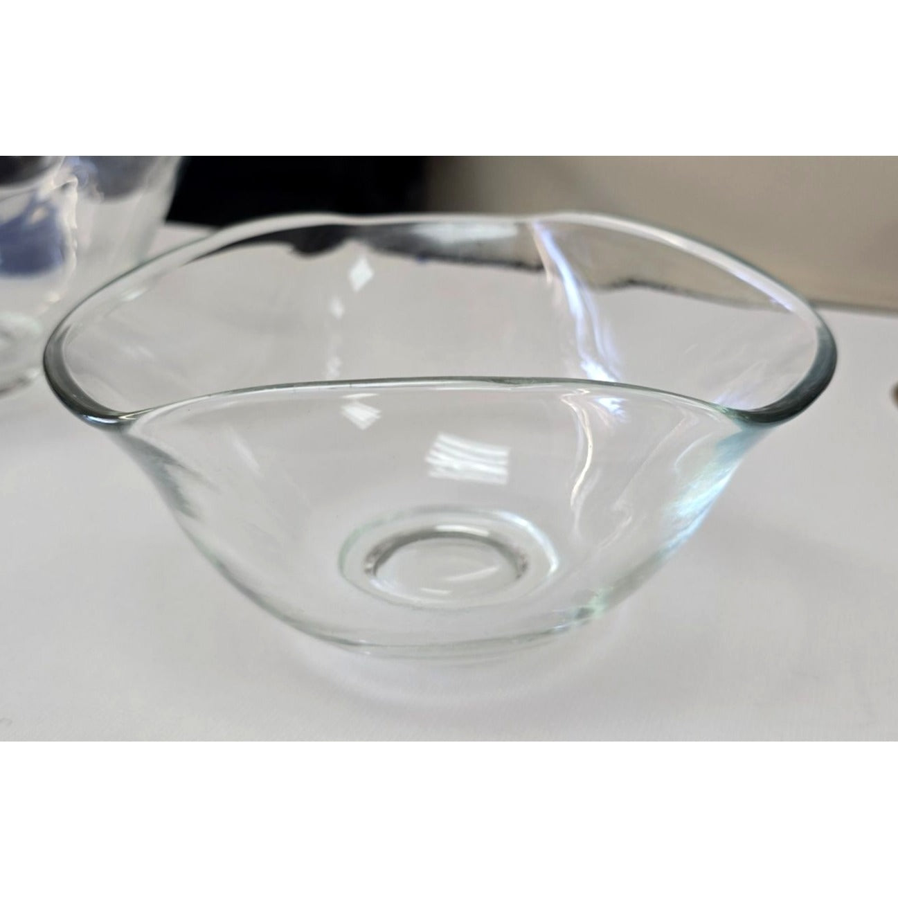 Mid‑Century Clear Glass Console Bowls  - SET 2