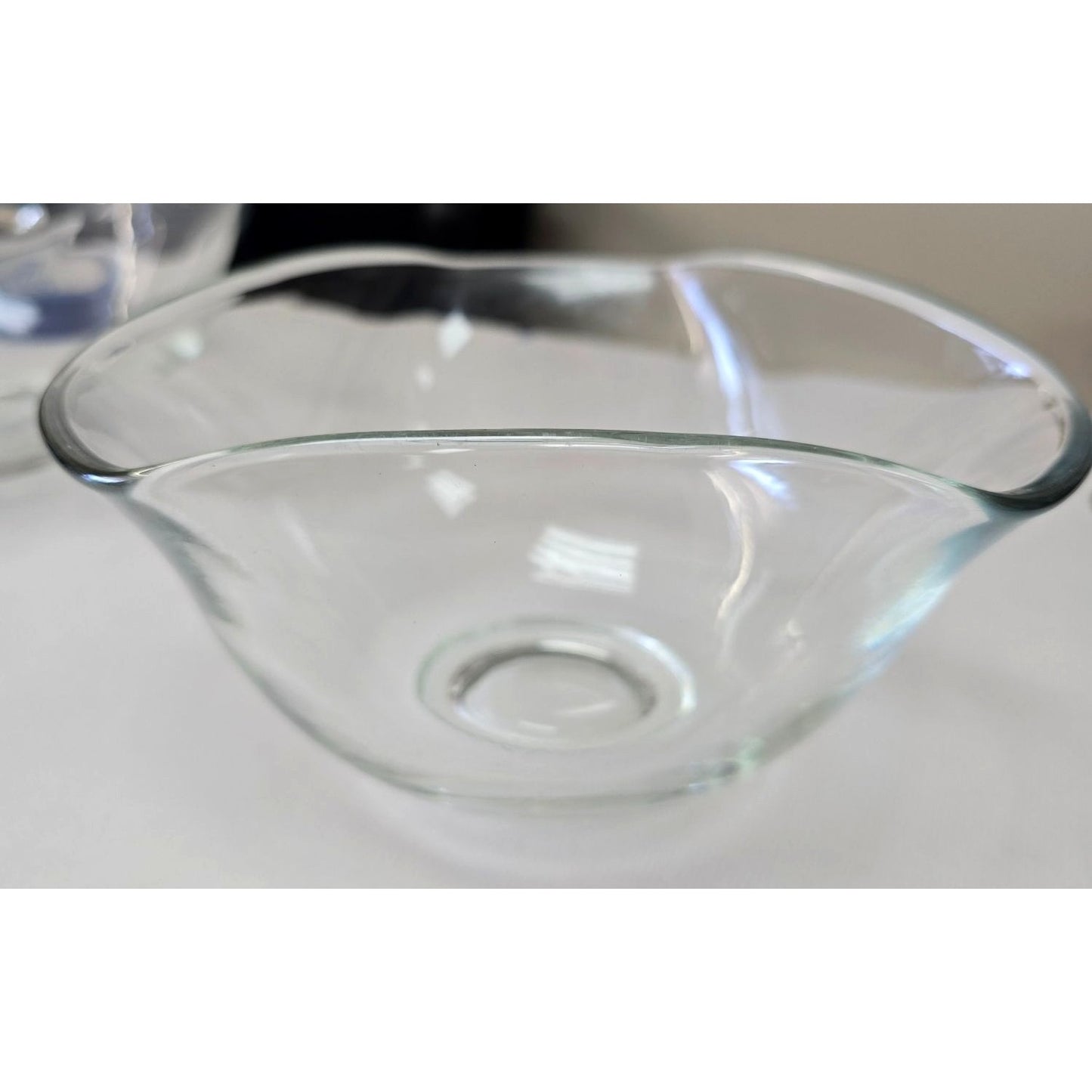 Mid‑Century Clear Glass Console Bowls  - SET 2