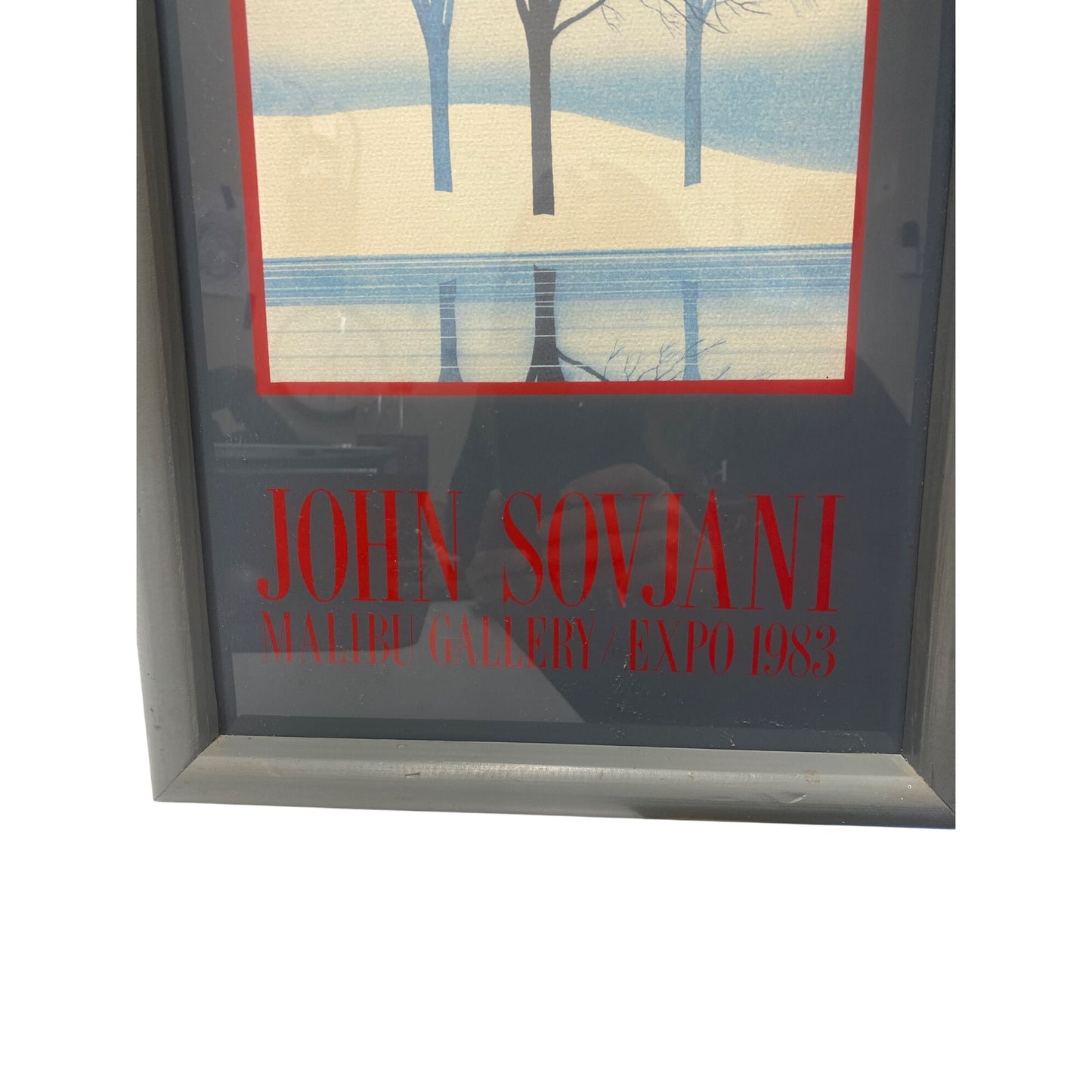Framed John Sovjani Malibu Gallery Expo 1983 Tree Artwork
