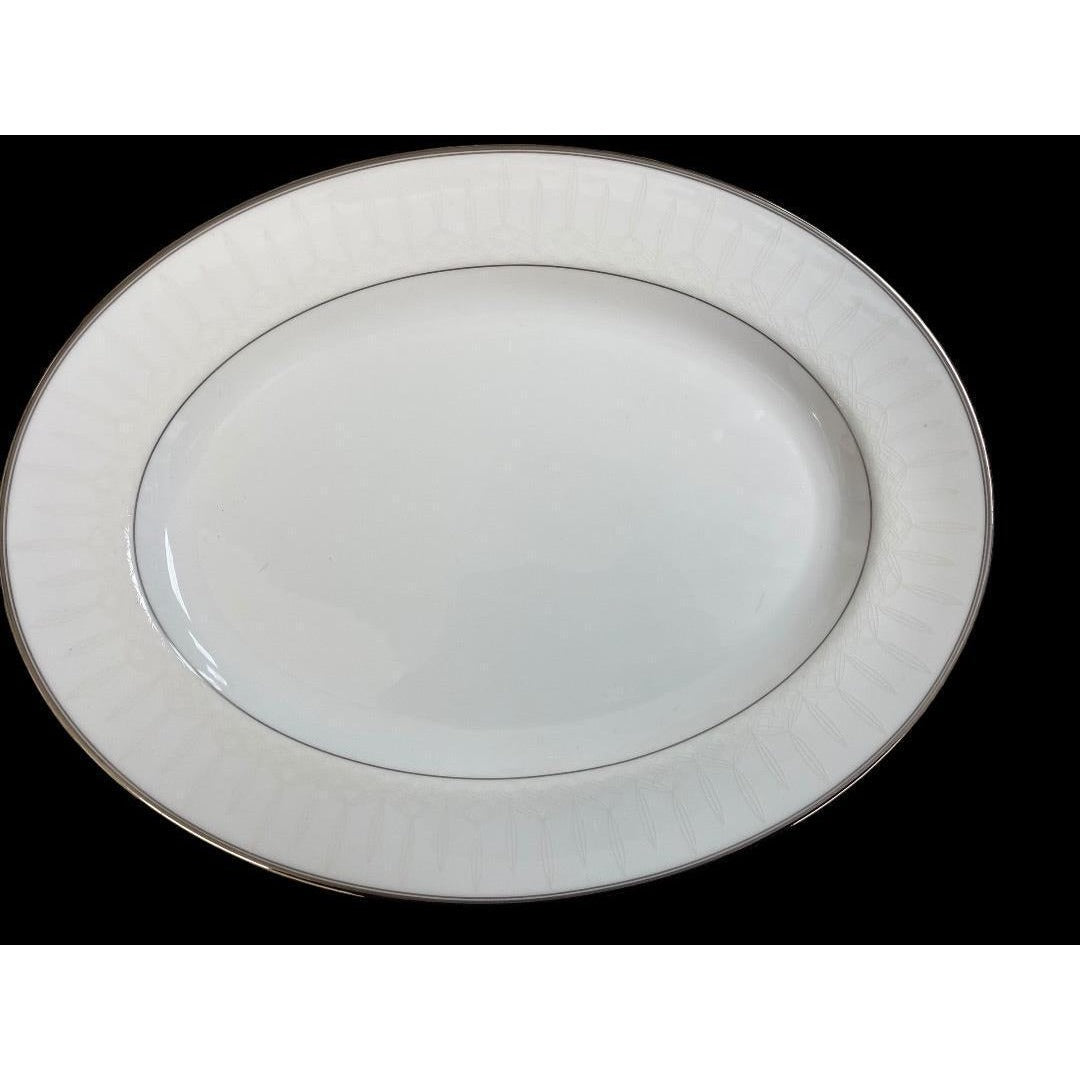 Waterford Lismore Platinum Fine China Oval Serving Platter 15 x 12