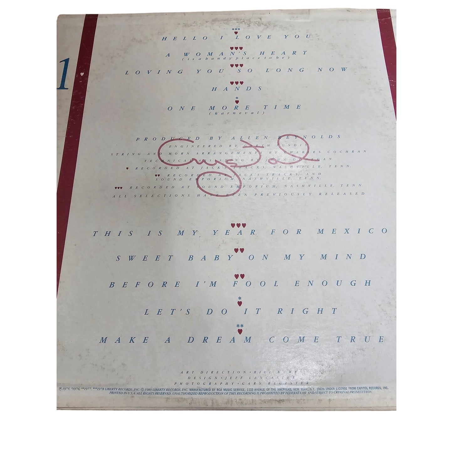 Crystal Gayle "A Womans Heart"