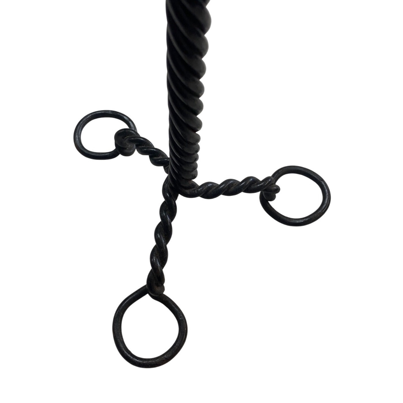 Vintage Iron Stand With Rusted Spherical Weight