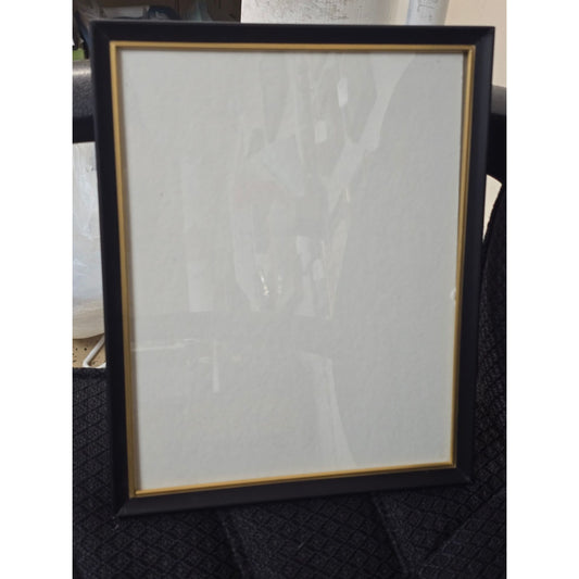 Black & Gold Picture Frame 8x10 Inches With Easel Back For Tabletop Or Wall Display