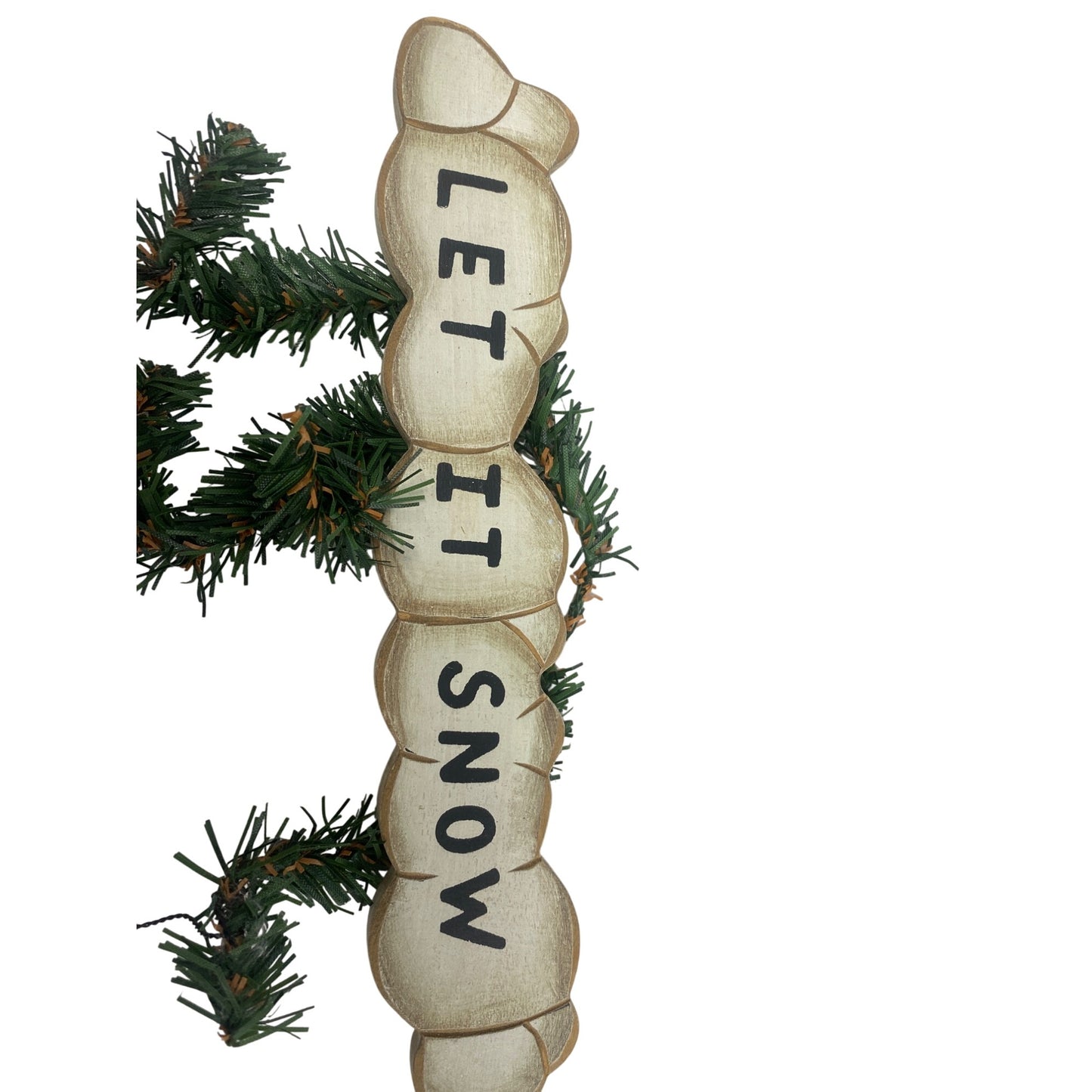 Let It Snow Snowman Wood Christmas Wall Hanging Decor