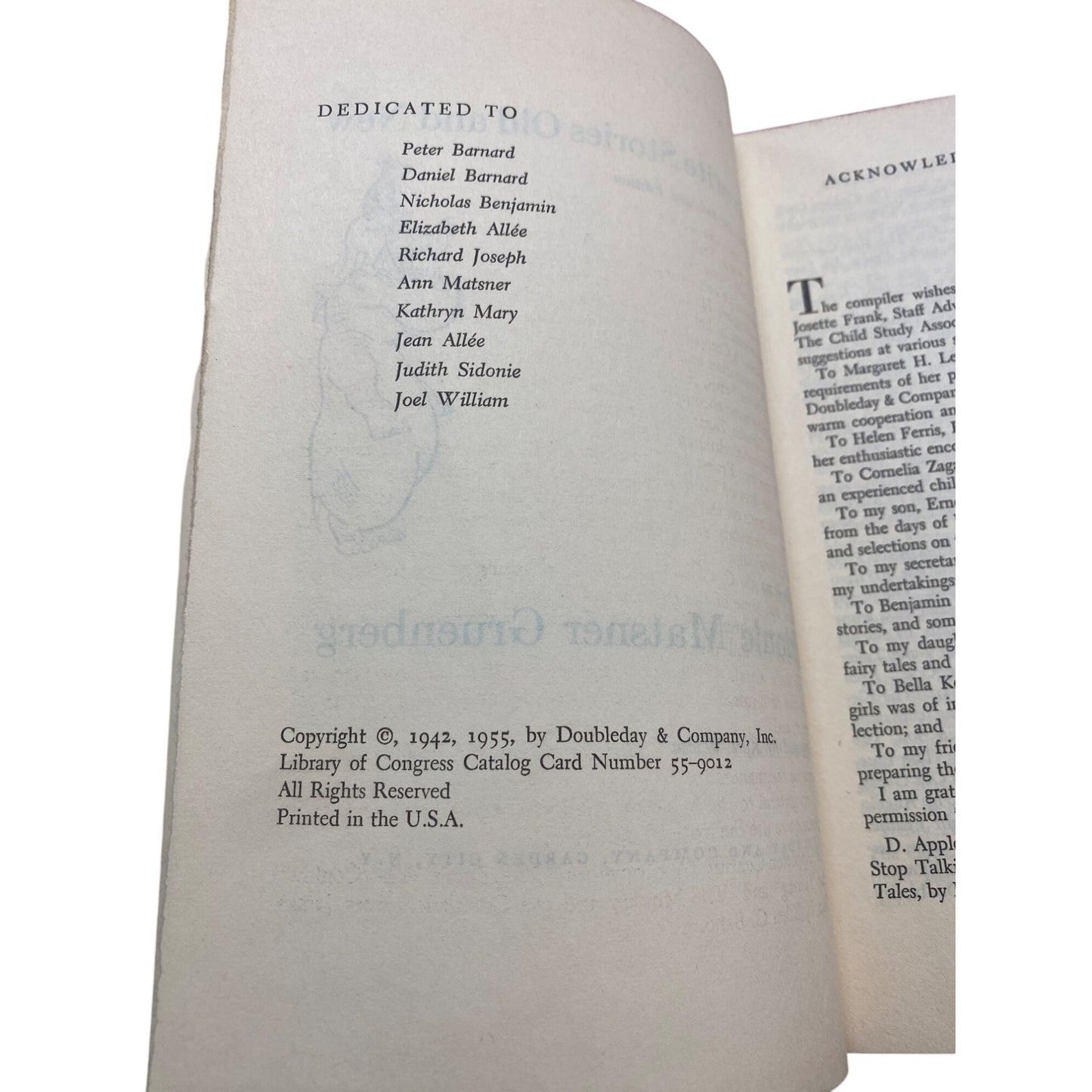 Favorite Stories Old And New By Sidonie Matsner Gruenberg Revised Edition 1955 Hardcover Illustrated By Kurt Wiese