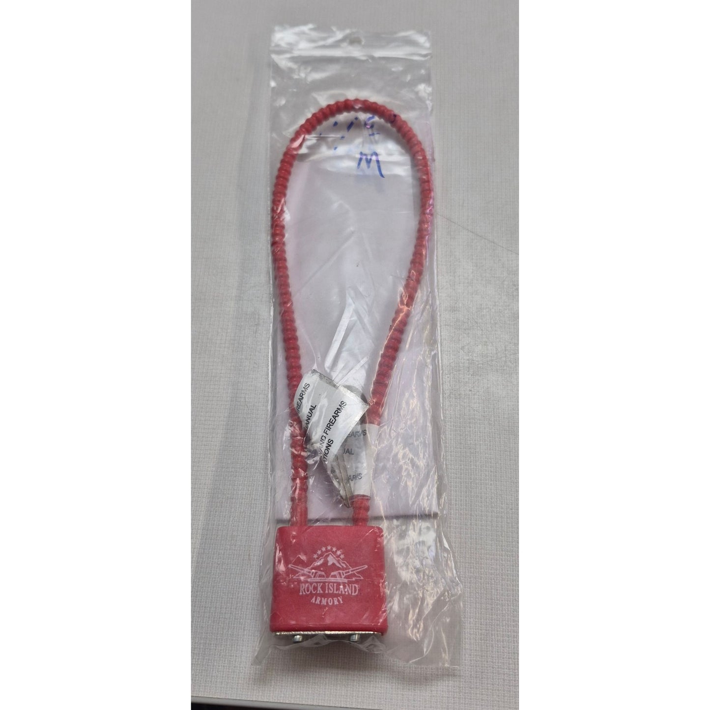 Rock Island Armory Firearm Safety Cable Lock W/ Keys 30mm Red