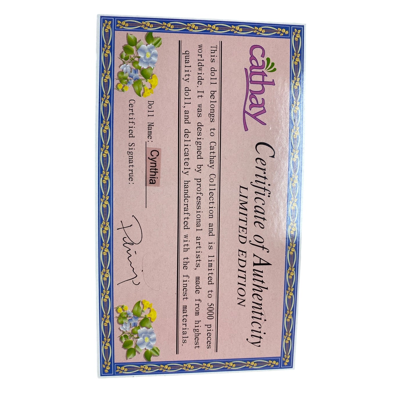 Cathay Collection Limited Edition Vinyl Doll