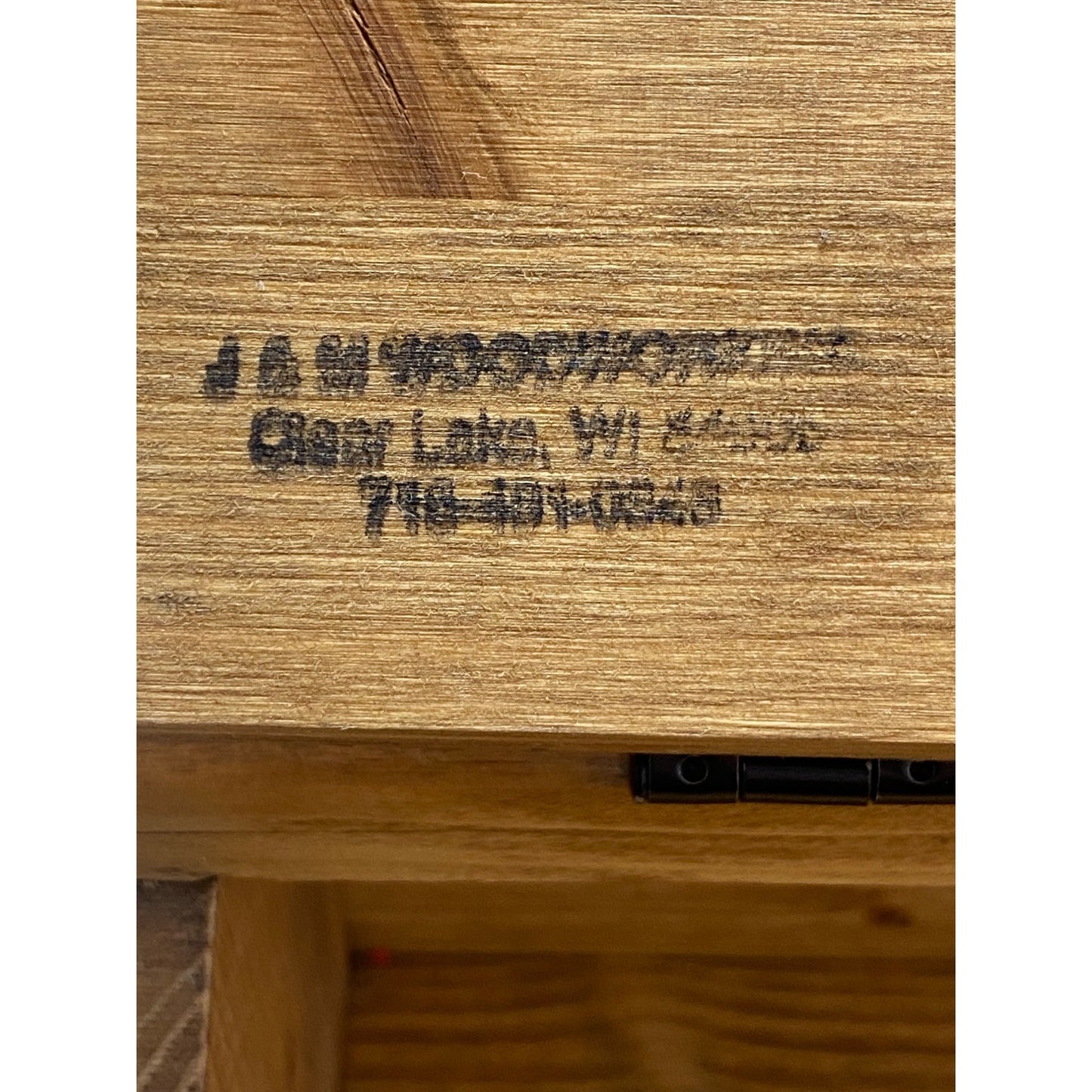 Handmade Wood Organizer Box Butterfly Lid Hinged Top & 2 Drawers Rustic