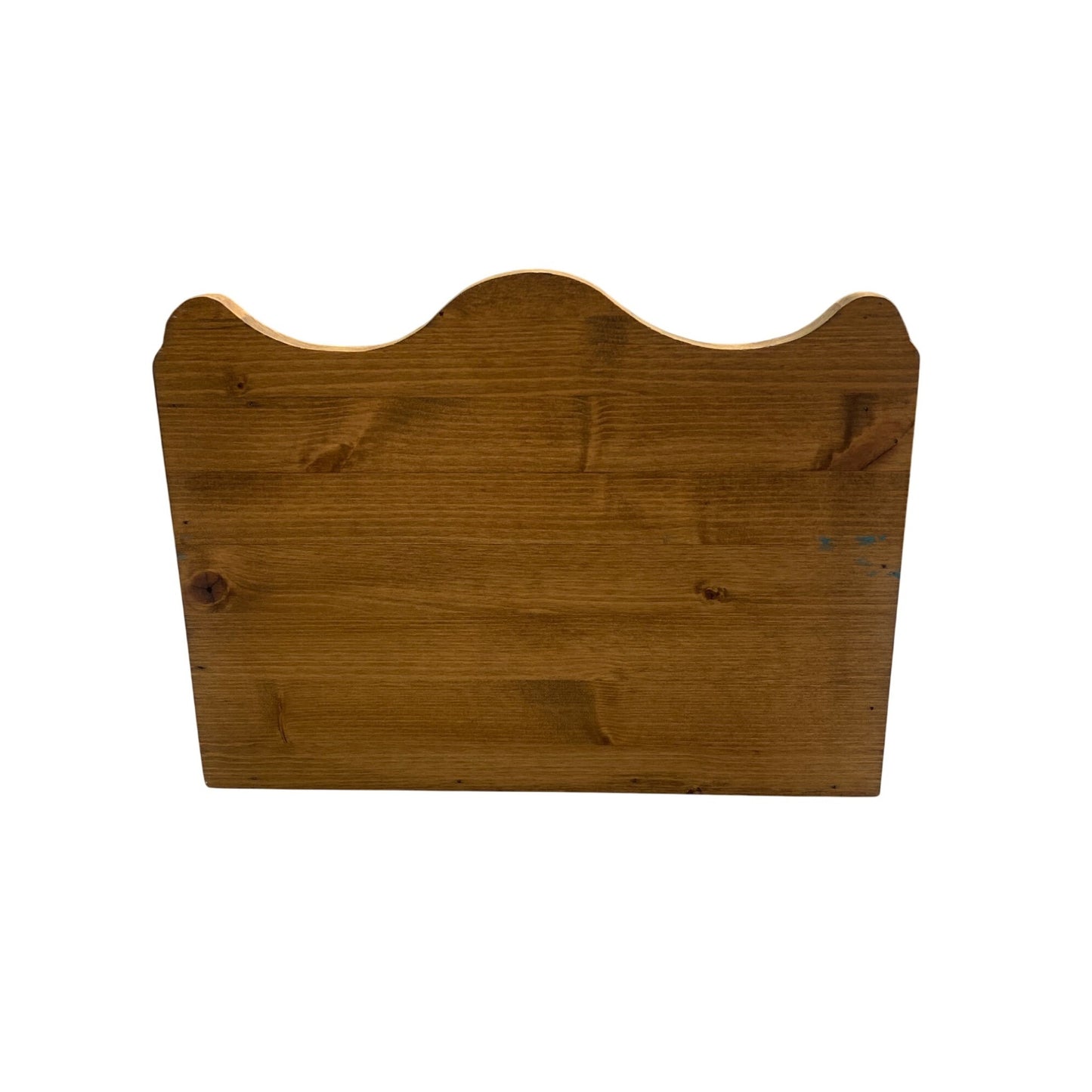 Handmade Wood Organizer Box Butterfly Lid Hinged Top & 2 Drawers Rustic