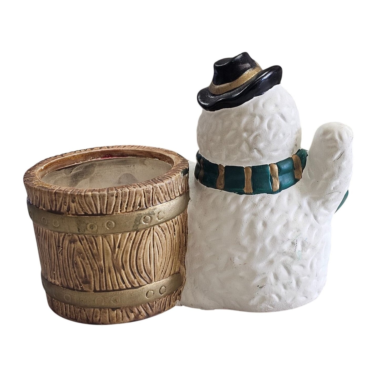 Vintage Snowman Planter