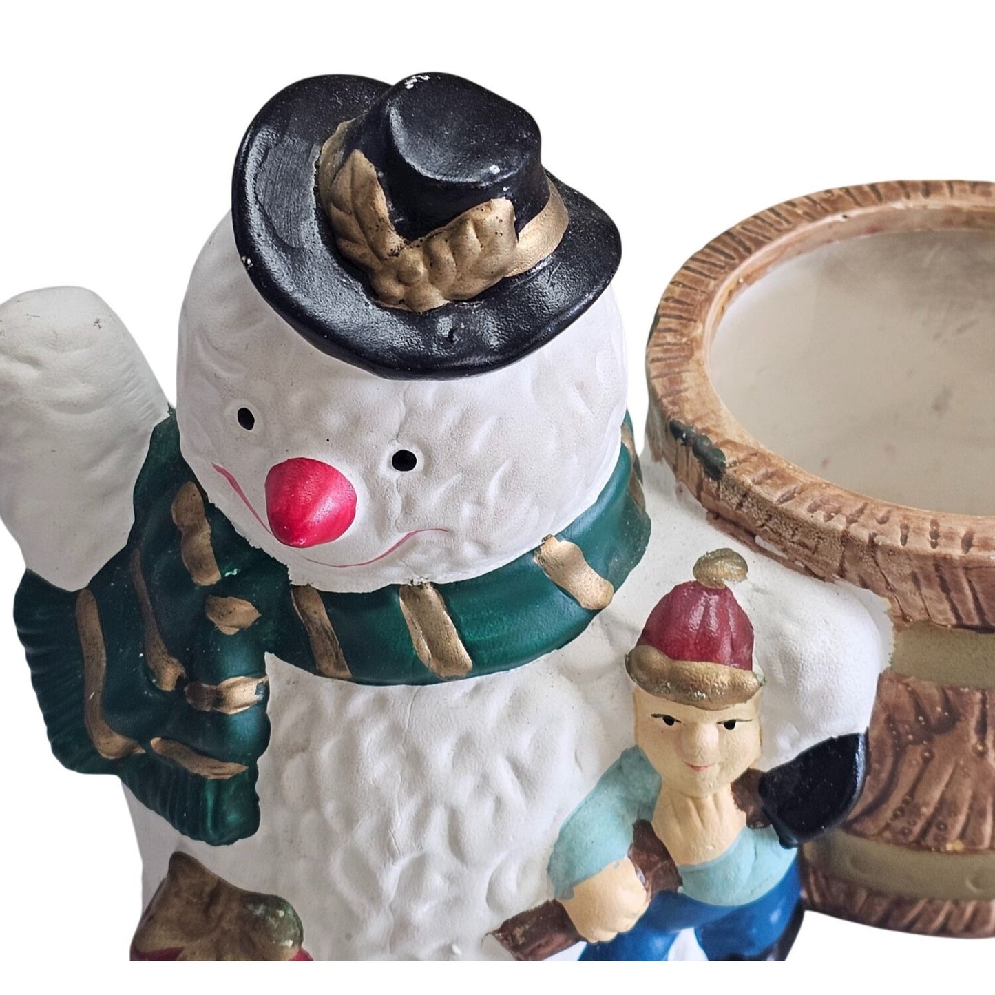 Vintage Snowman Planter