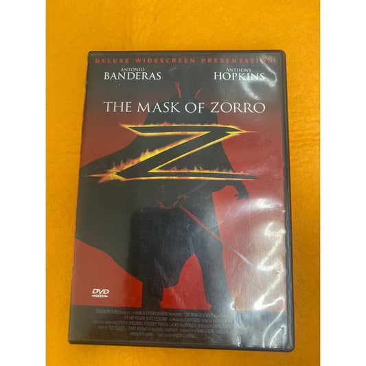 The Mask Of Zorro DVD Deluxe Widescreen Presentation Antonio Banderas & Anthony Hopkins